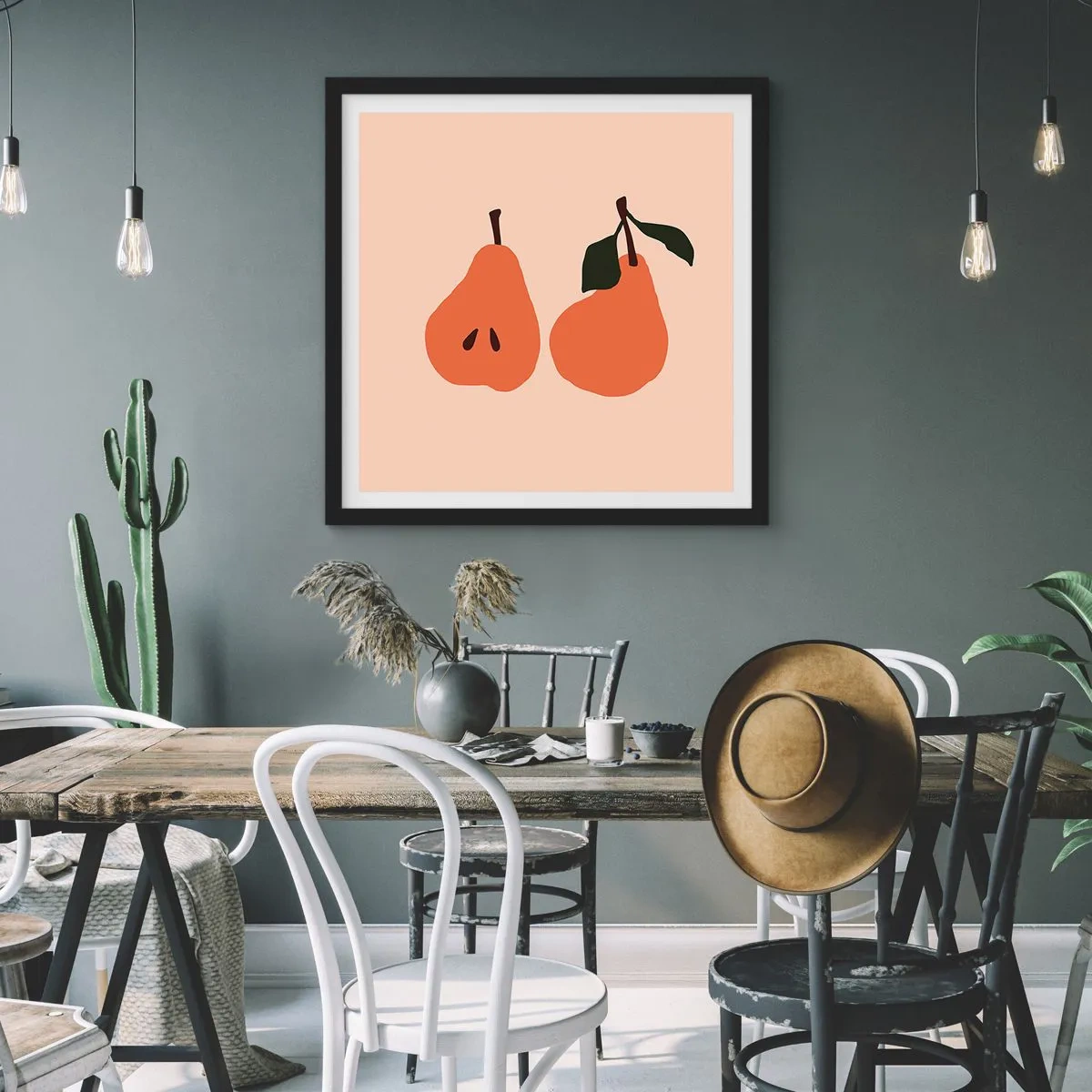 Plakat w czarnej ramie - Sama słodycz - 60x60 cm