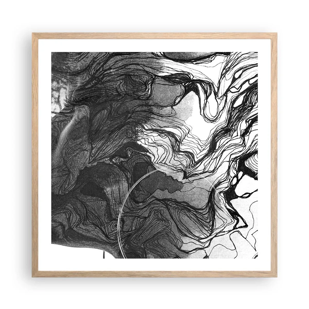 Plakat w ramie jasny dąb - Zaplątana w marzeniach - 60x60 cm