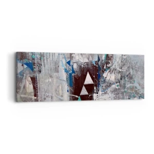 Obraz na płótnie - Nadrzędny porządek trójkątów - 90x30 cm