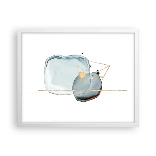 Plakat w białej ramie - Studium kropli - 50x40 cm