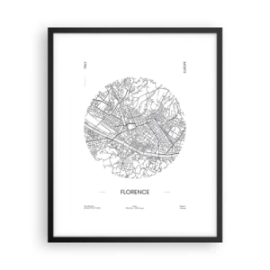 Plakat w czarnej ramie - Anatomia Florencji - 40x50 cm
