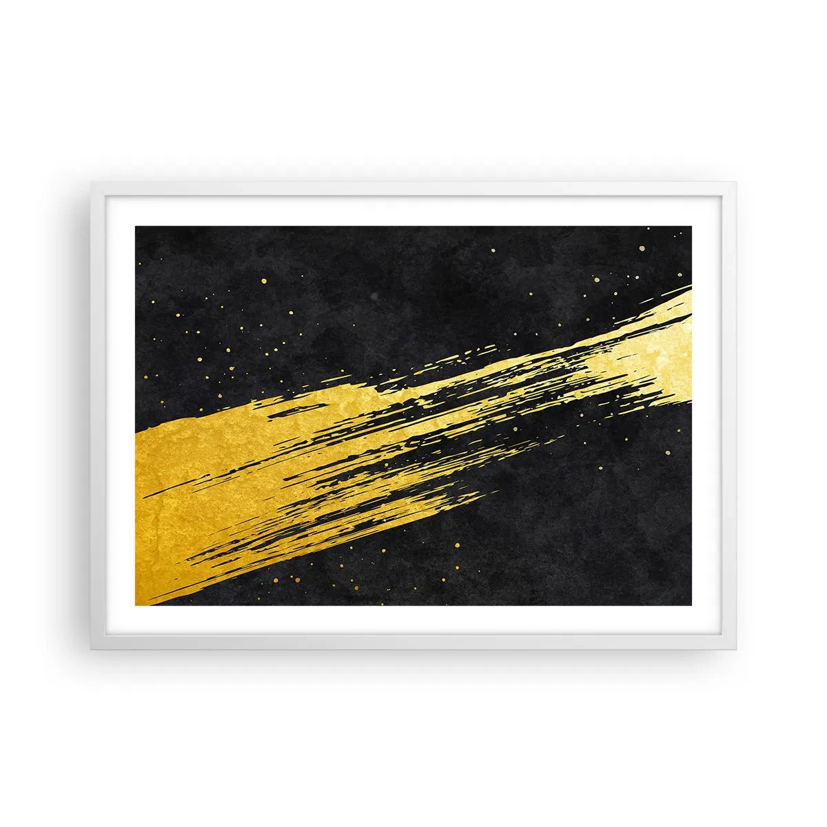 Plakat w białej ramie - Skok w nadprzestrzeń - 70x50 cm