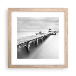 Plakat w ramie jasny dąb - W siną dal - 30x30 cm