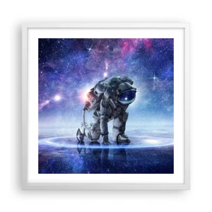 Plakat w białej ramie - Niebo gwiaździste nade mną - 50x50 cm