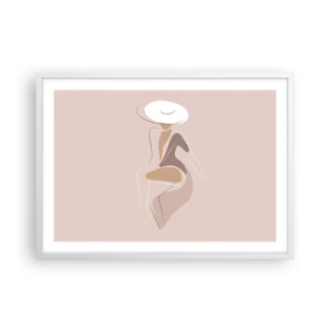 Plakat w białej ramie - Damą być - 70x50 cm