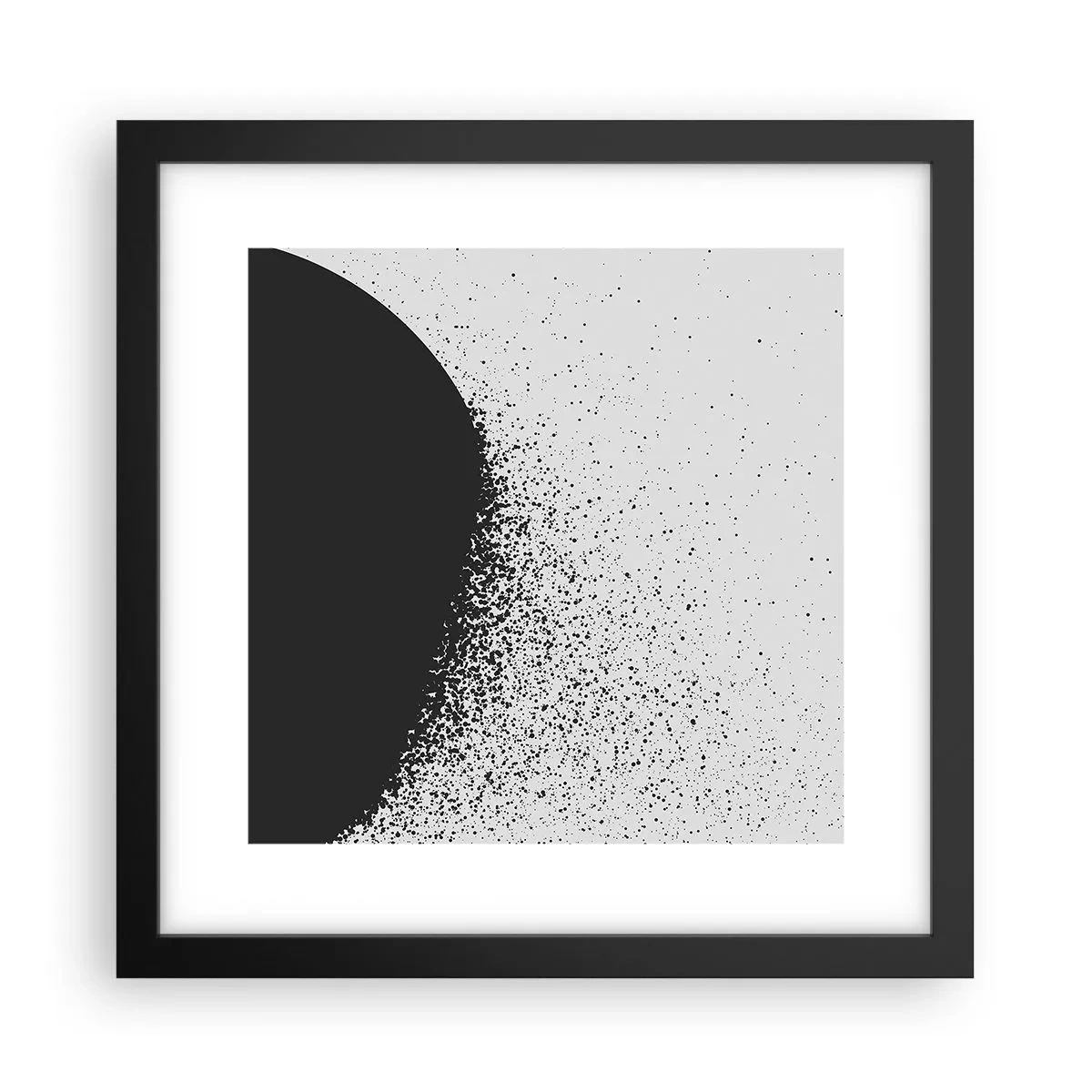 Plakat w czarnej ramie - Ruch cząsteczek - 30x30 cm