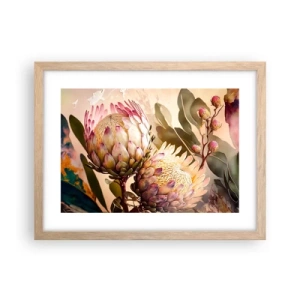 Plakat w ramie jasny dąb - Czule objęte - 40x30 cm