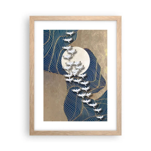 Plakat w ramie jasny dąb - Wolność, wędrówka, wspólnota - 30x40 cm