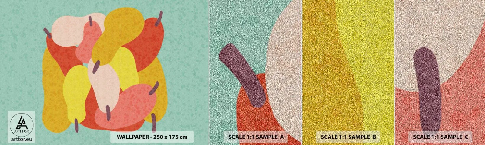 Fototapeta Próbka Premium Sand - Spróbuj letniego słońca - Owoce, Gruszki, Zdrowie - 100x30 cm