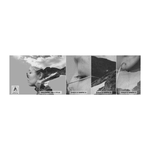 Fototapeta Próbka Premium Sand - Portret górny i chmurny - Abstrakcja, Głowa Kobiety, Fantasy - 100x30 cm