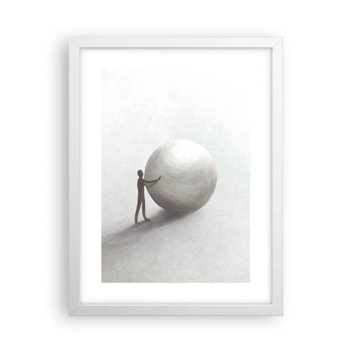 Plakat w białej ramie - Gra życia - 30x40 cm
