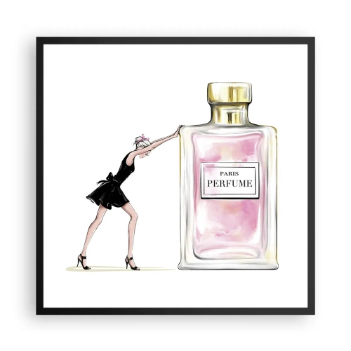 Plakat w czarnej ramie - Esencja kobiecości - 60x60 cm