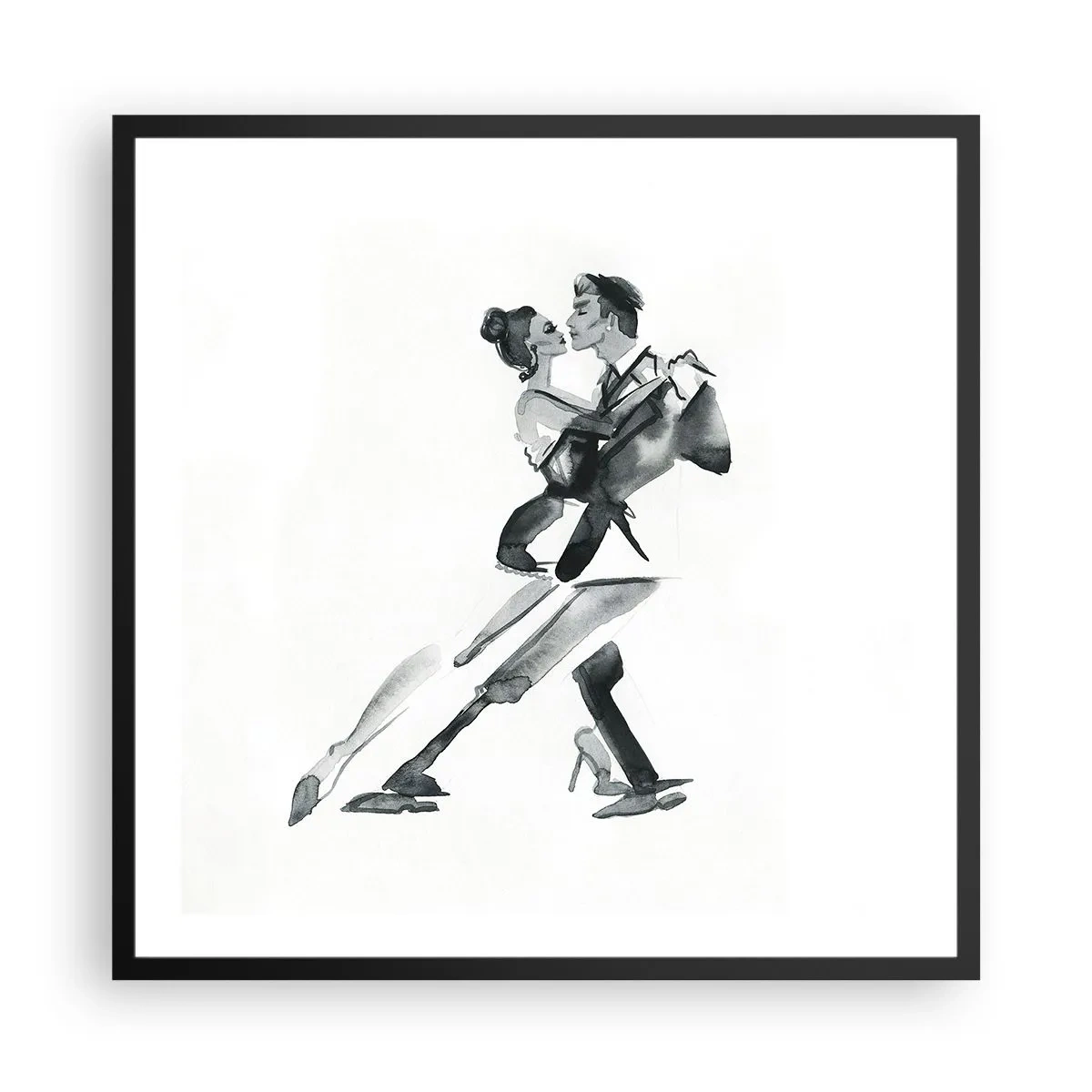 Plakat w czarnej ramie - W jednym rytmie - 60x60 cm