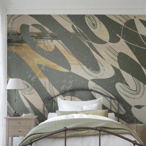 Fototapeta Premium Canvas - Abstrakcja zrytmizowana - Abstrakcja, Nowoczesny, Postarzane - 250x175 cm