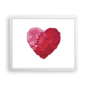 Plakat w białej ramie - All you need is love - 50x40 cm