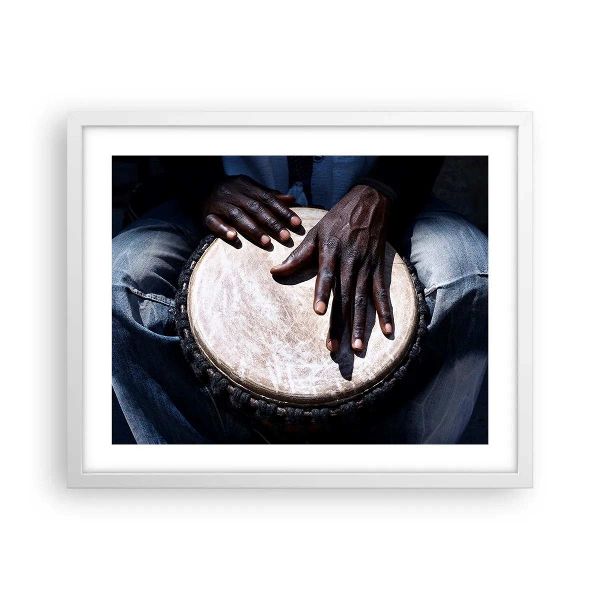 Plakat w białej ramie - Żyj w swoim rytmie - 50x40 cm