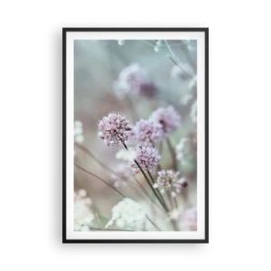 Plakat w czarnej ramie - Słodkie filigrany ziół - 61x91 cm