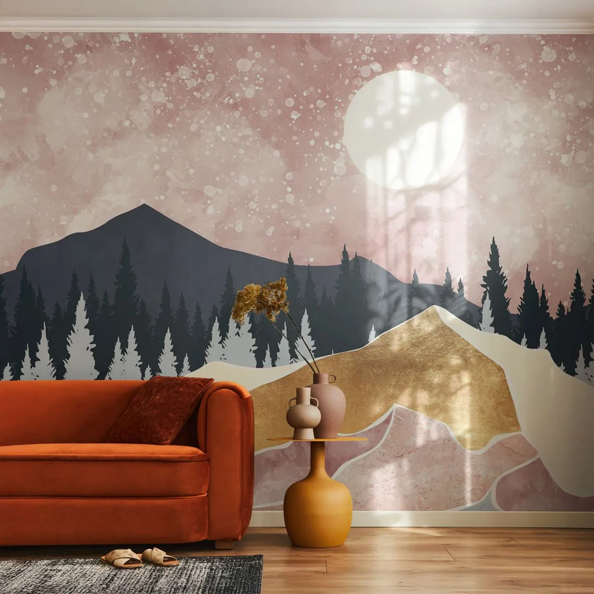 Fototapeta Premium Sand - Nocna straż - Grafika, Krajobraz, Góry - 100x70 cm