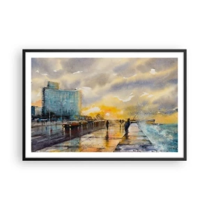 Plakat w czarnej ramie - Życie na brzegu - 91x61 cm