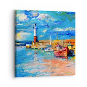 Obraz na płótnie - Popołudnie w tęczowej zatoce - 30x30 cm