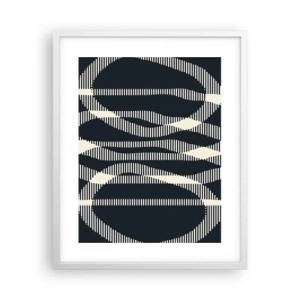 Plakat w białej ramie - Próba przełamania ciemności - 40x50 cm