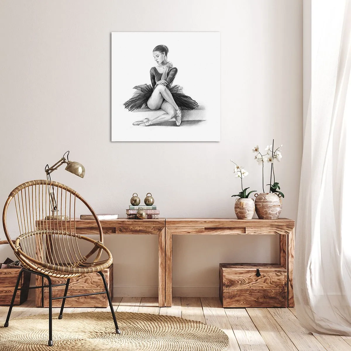 Obraz na płótnie - Zaczarowana tańcem - 30x30 cm