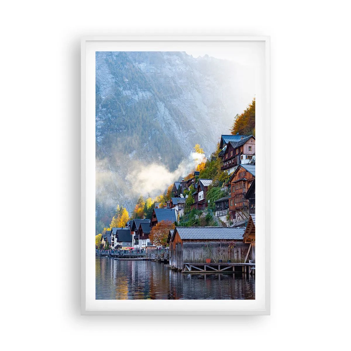 Plakat w białej ramie - Alpejskie klimaty - 61x91 cm