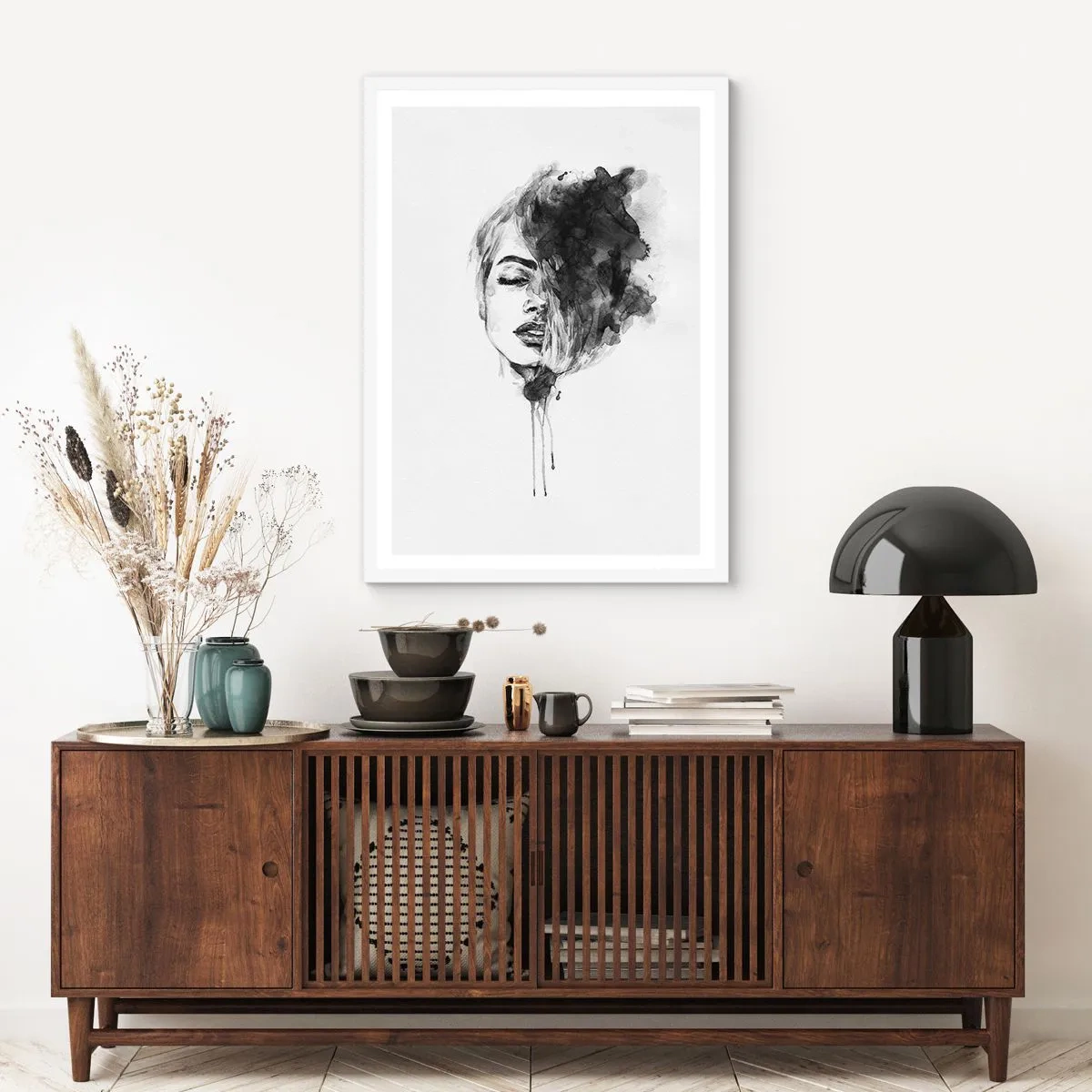 Plakat w białej ramie - O czym marzy dziewczyna - 50x70 cm