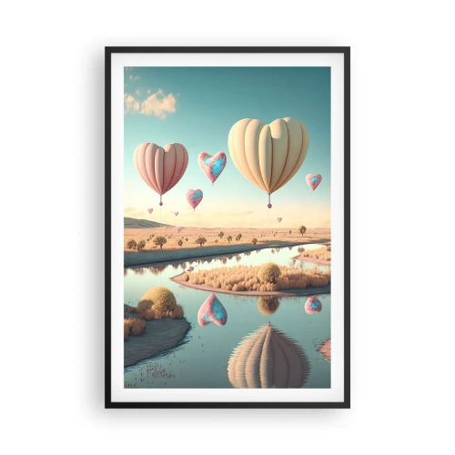 Plakat w czarnej ramie - Miłość pozwala wznieść się - 61x91 cm