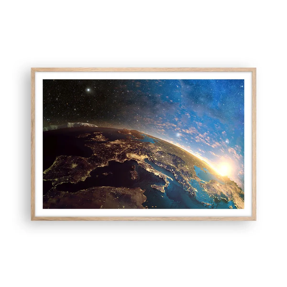 Plakat w ramie jasny dąb - Spójrzmy na siebie z dystansu - 91x61 cm