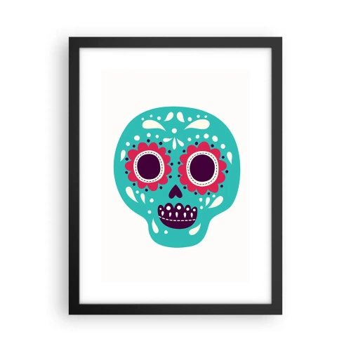 Plakat w czarnej ramie - Życie – zabawa aż do śmierci - 30x40 cm