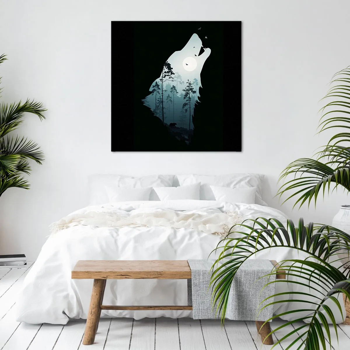 Obraz na płótnie - Głos leśnej nocy - 40x40 cm