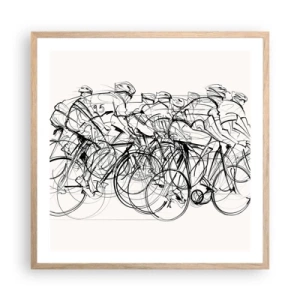 Plakat w ramie jasny dąb - Wespół w zespół - 60x60 cm