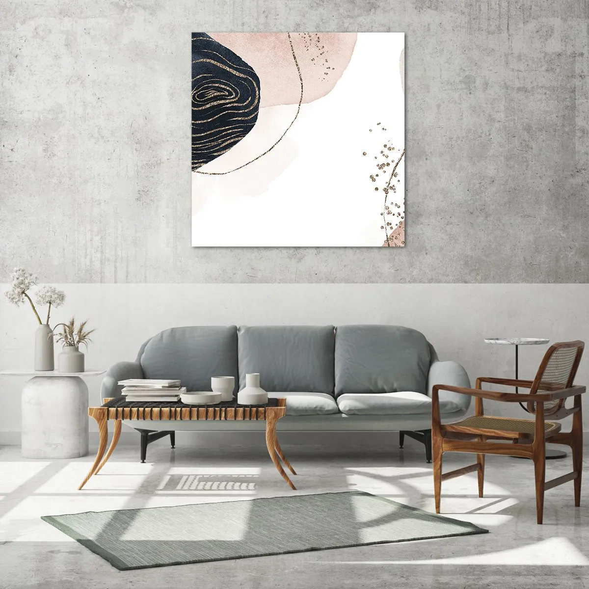 Obraz na szkle - Wszystko płynie - 70x70 cm