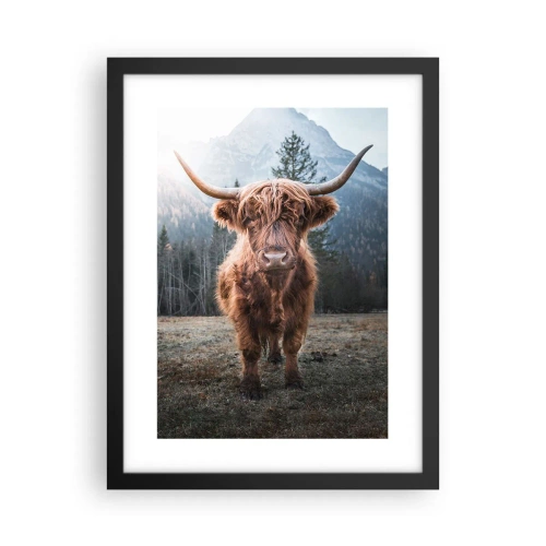 Plakat w czarnej ramie - Pozdrowienia z górskiej łąki - 30x40 cm