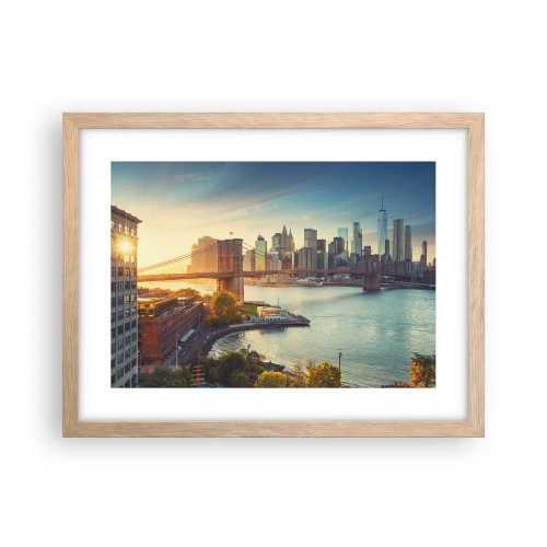 Plakat w ramie jasny dąb - Wielkomiejski świt - 40x30 cm