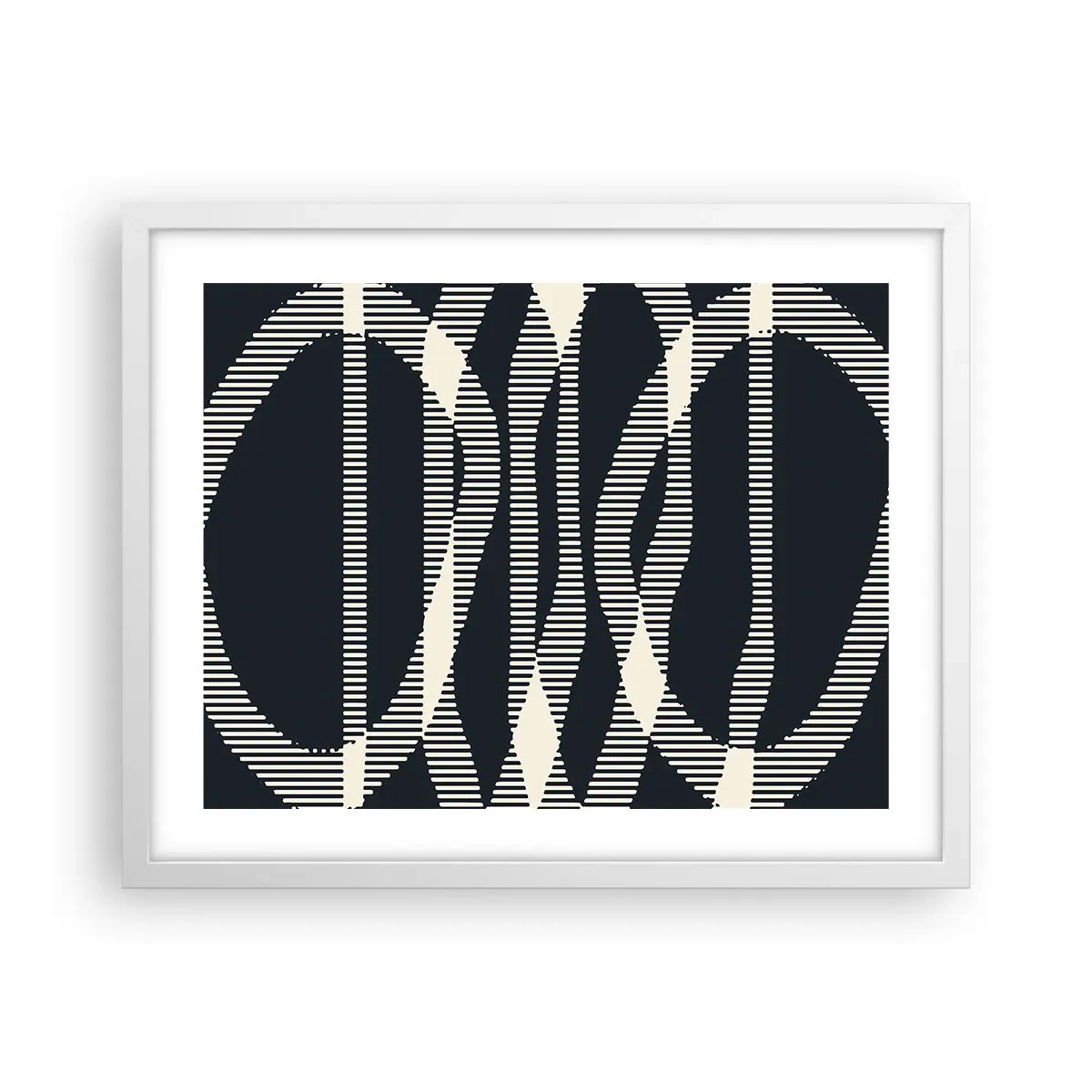 Plakat w białej ramie - Próba przełamania ciemności - 50x40 cm