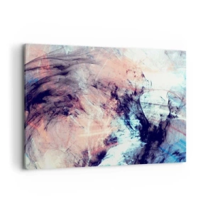 Obraz na płótnie - Abstrakcyjna kompozycja w pastelowych i ciemnych tonach - 120x80cm - Poczuj wiatr - Nowoczesna dekoracja ścienna do salonu, kuchni i sypialni ARTTOR