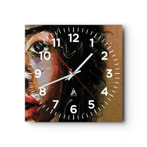 Zegar ścienny - Czerń i blask - 30x30 cm