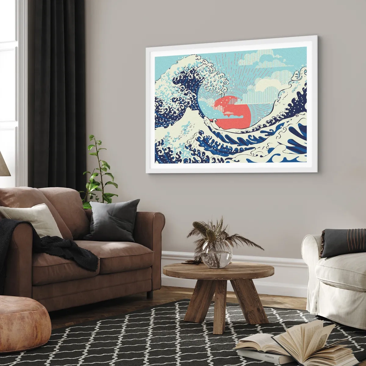 Plakat w białej ramie - Z japońskich inspiracji - 100x70 cm