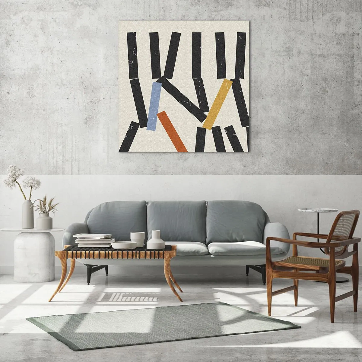 Obraz na szkle - Domino – kompozycja - 60x60 cm