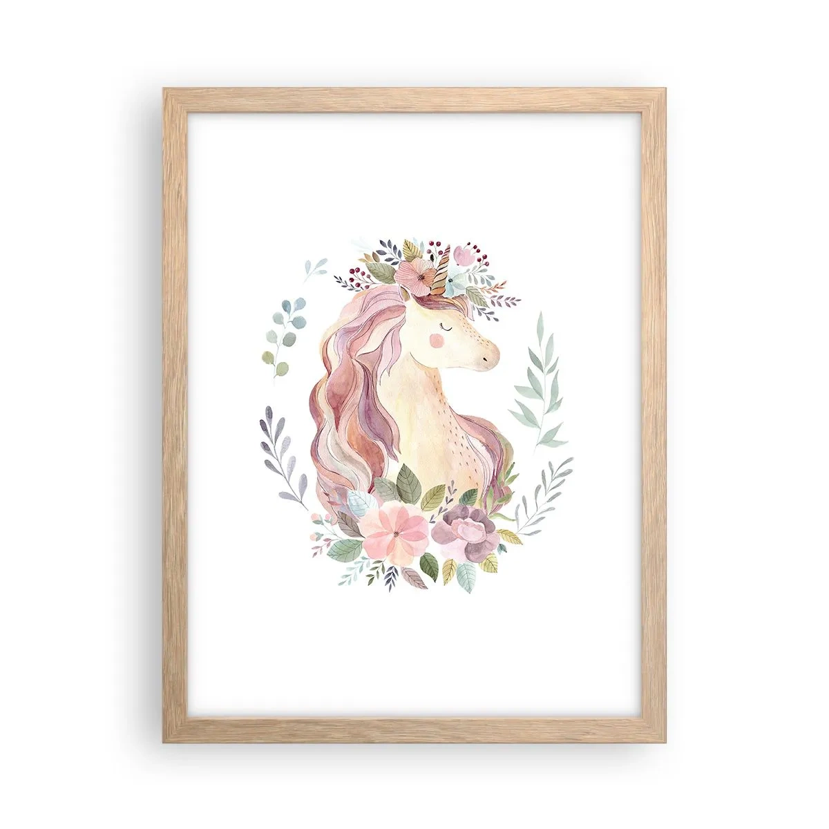 Plakat w ramie jasny dąb - Zaproszenie do świata baśni - 30x40 cm