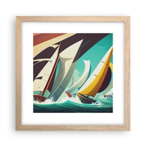 Plakat w ramie jasny dąb - Z żywiołami za pan brat - 30x30 cm