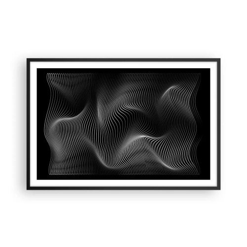 Plakat w czarnej ramie - Taniec światła w przestrzeni - 91x61 cm