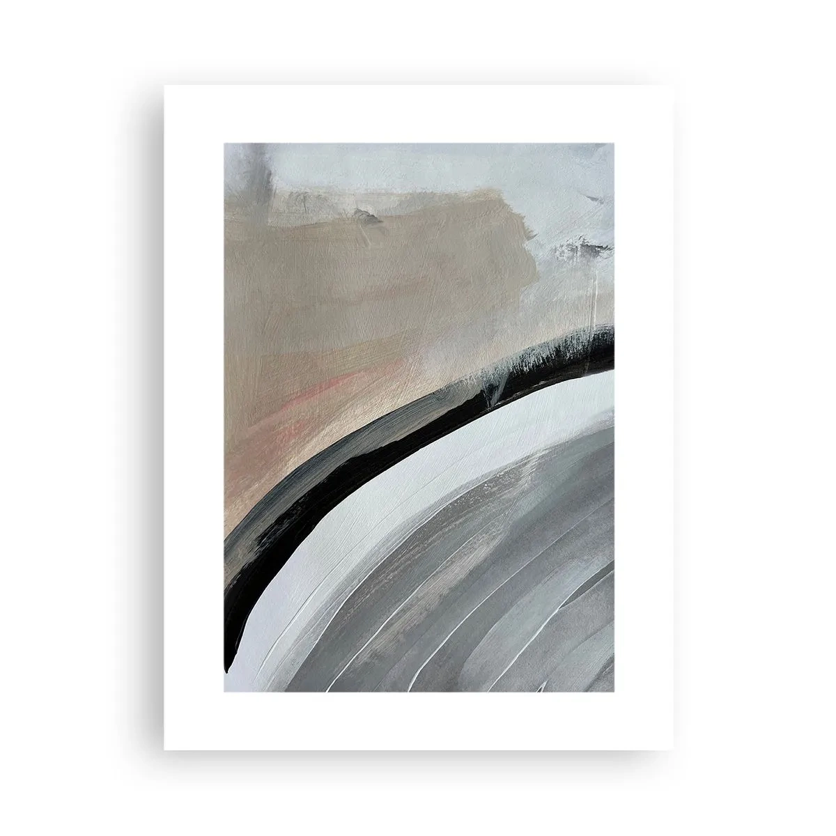 Plakat - Kompozycja: łuk czerni i szarości - 30x40 cm