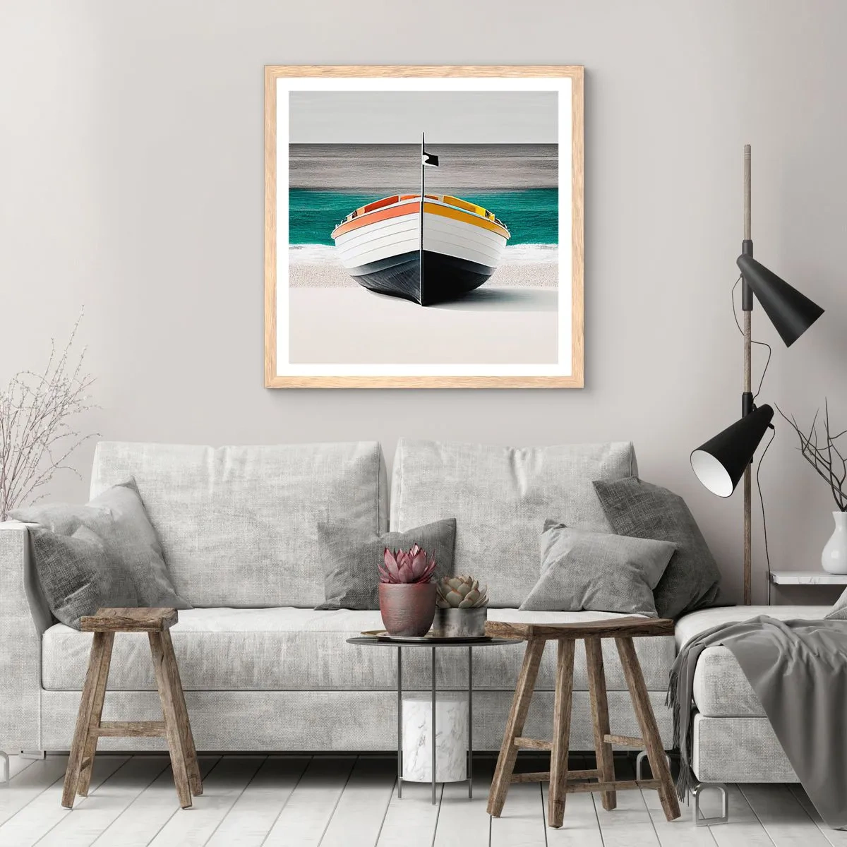 Plakat w ramie jasny dąb - Na swoim miejscu - 60x60 cm