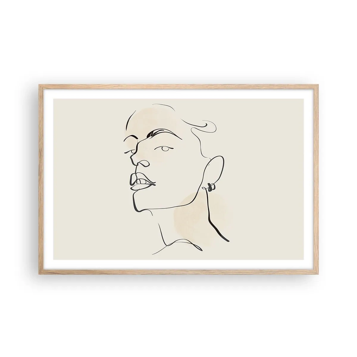 Plakat w ramie jasny dąb - Dumne spojrzenie - 91x61 cm