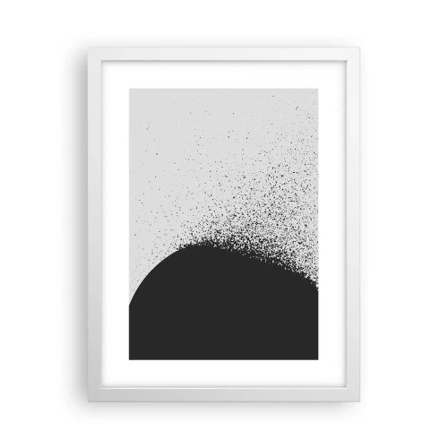 Plakat w białej ramie - Ruch cząsteczek - 30x40 cm