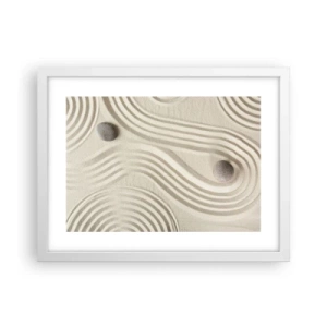 Plakat w białej ramie - Dotyk ciepła - 40x30 cm