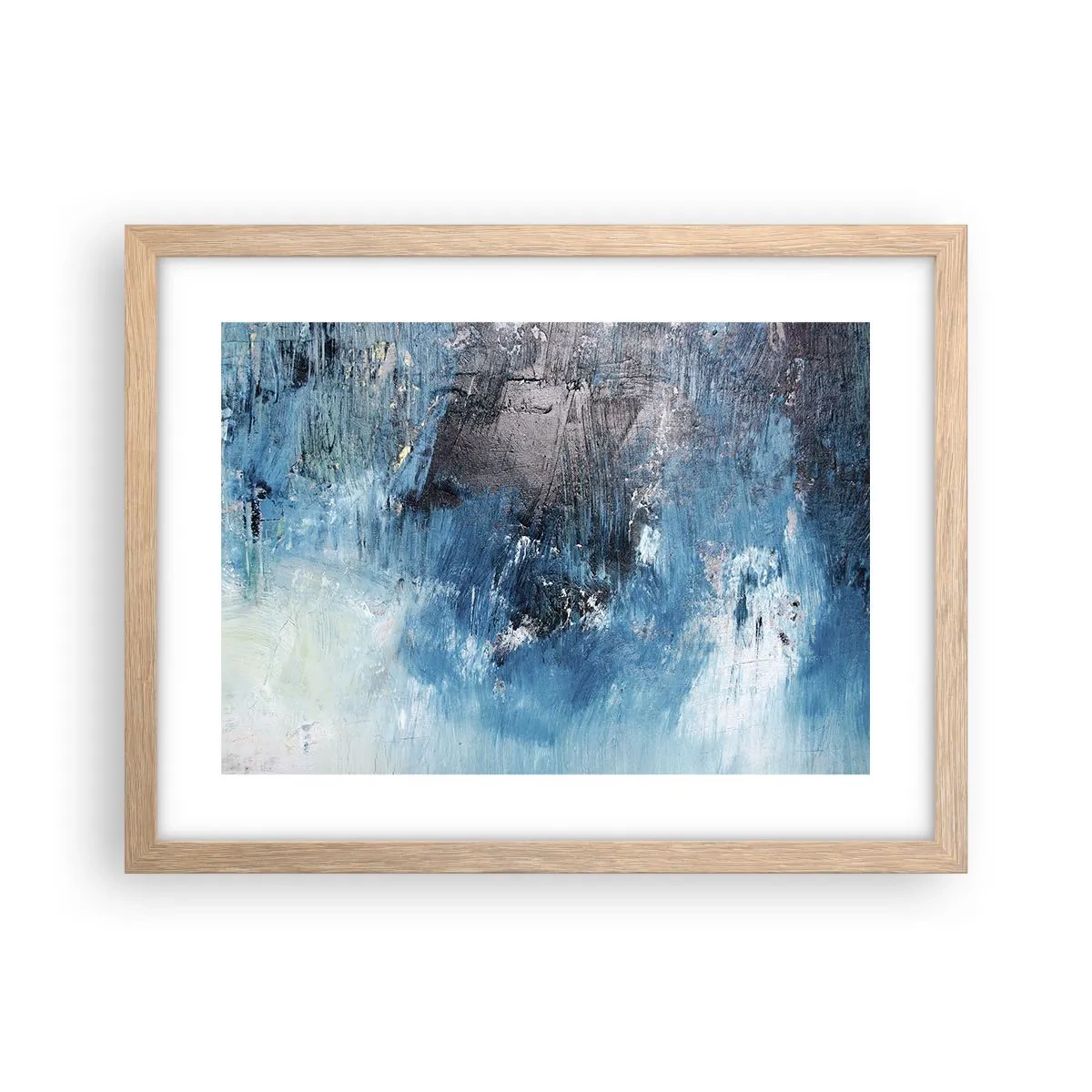 Plakat w ramie jasny dąb - Błękitna rapsodia - 40x30 cm